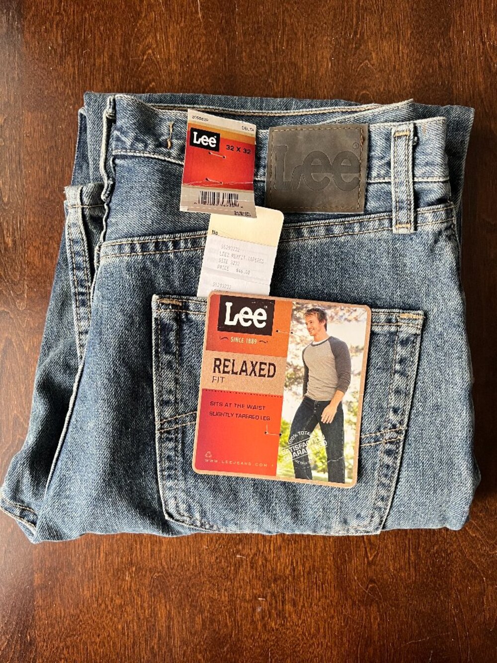 LEE Mens JEANS Relaxed Fit 2055529 Slightly Tapered Leg 32 x 32 NWT